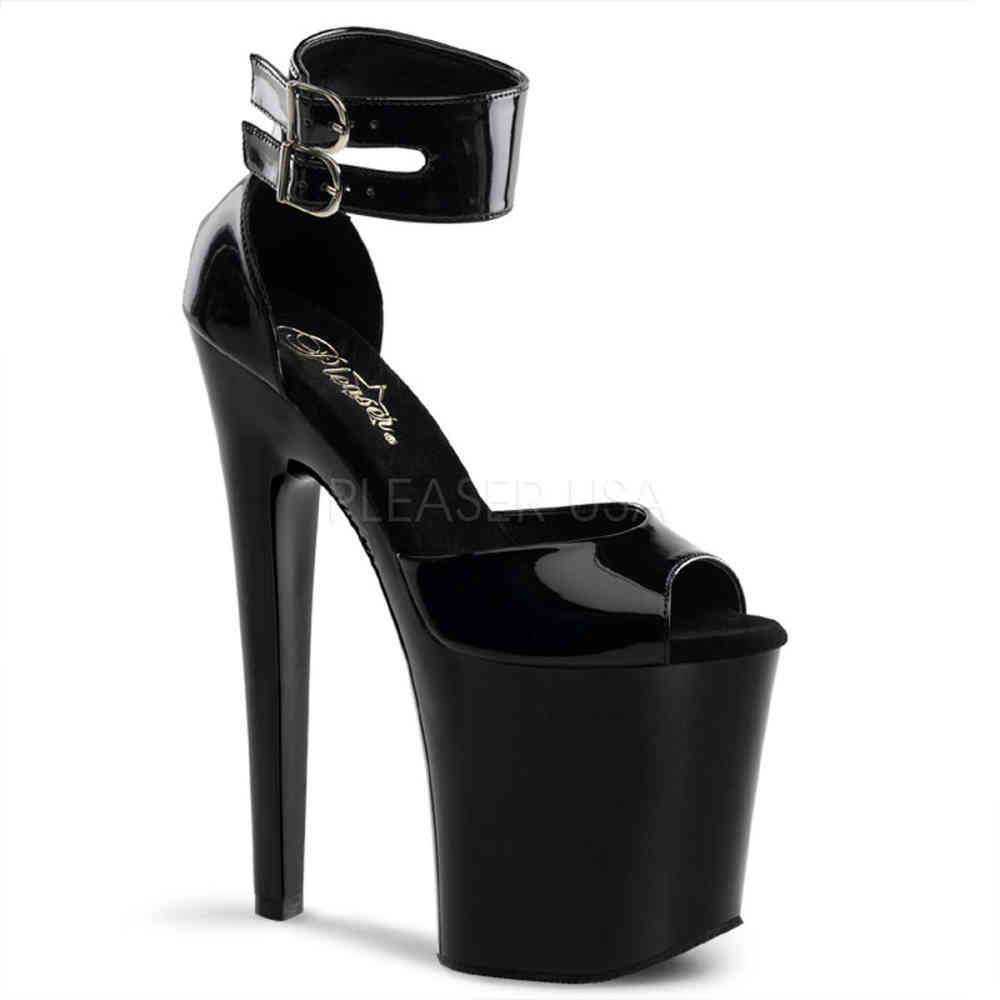 Pleaser - XTREME875 Ankle strap sandal, Pole dance shoes - Pole dance shoes - Black Product image